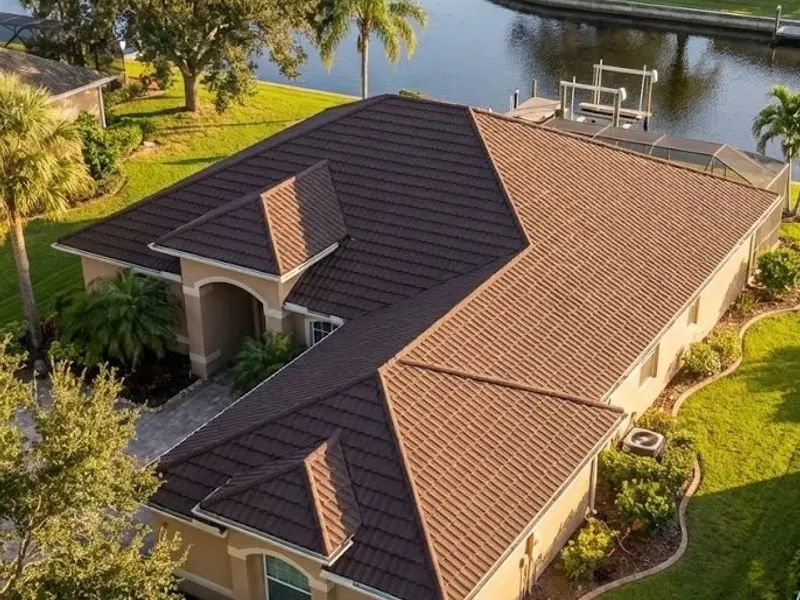 Metal roofing contractor at work in Palm Bay, FL