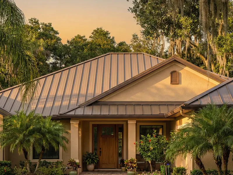 Residential metal roofing on an Orlando, FL home